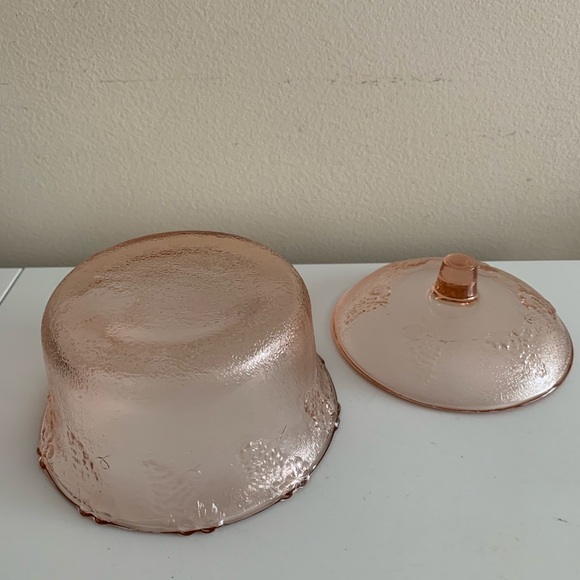 Vintage Pink Glass Candy Dish - Picture 4 of 7